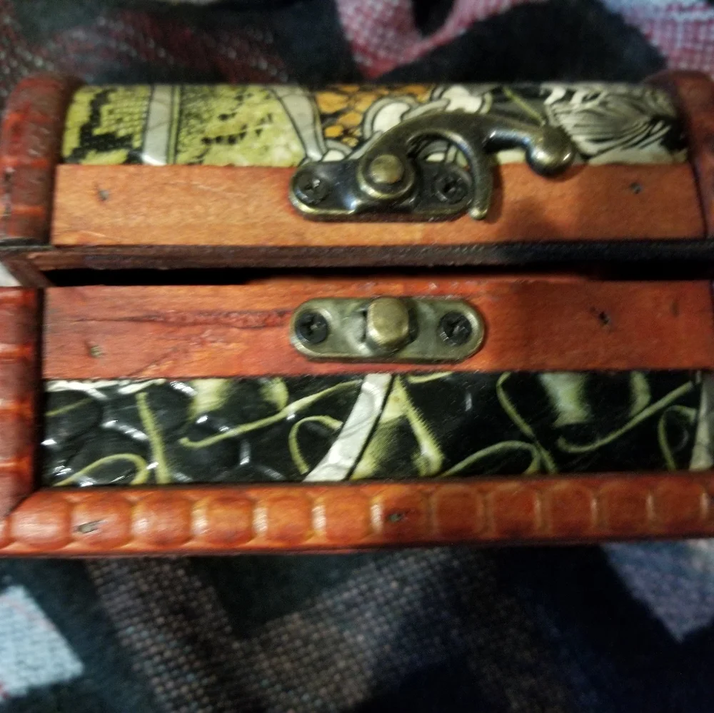 Decorative Zebra Wooden Jewelry Box small
